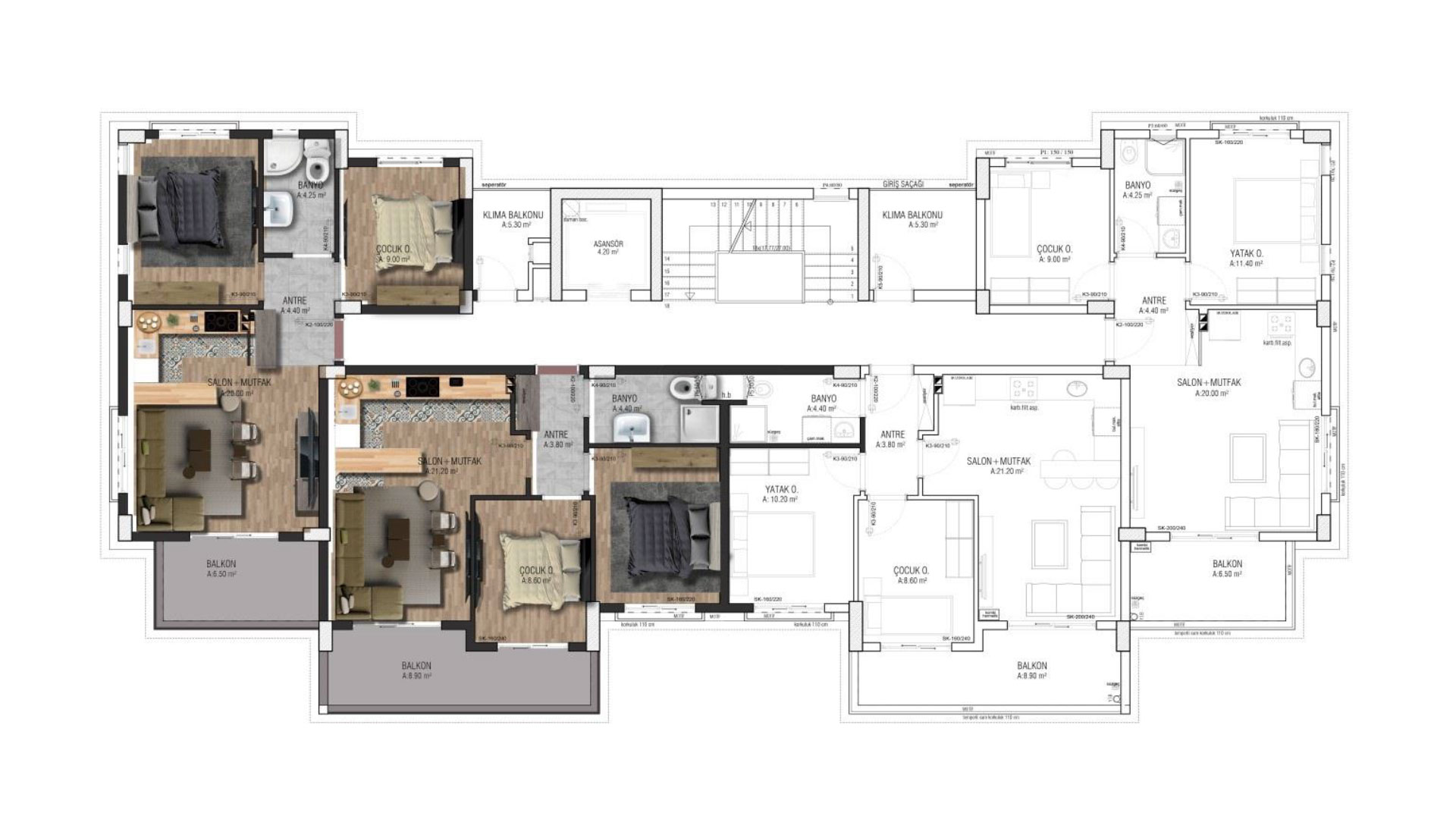 Luxury 2-Bedroom (2+1) Apartments in Antalya’s Altintas District