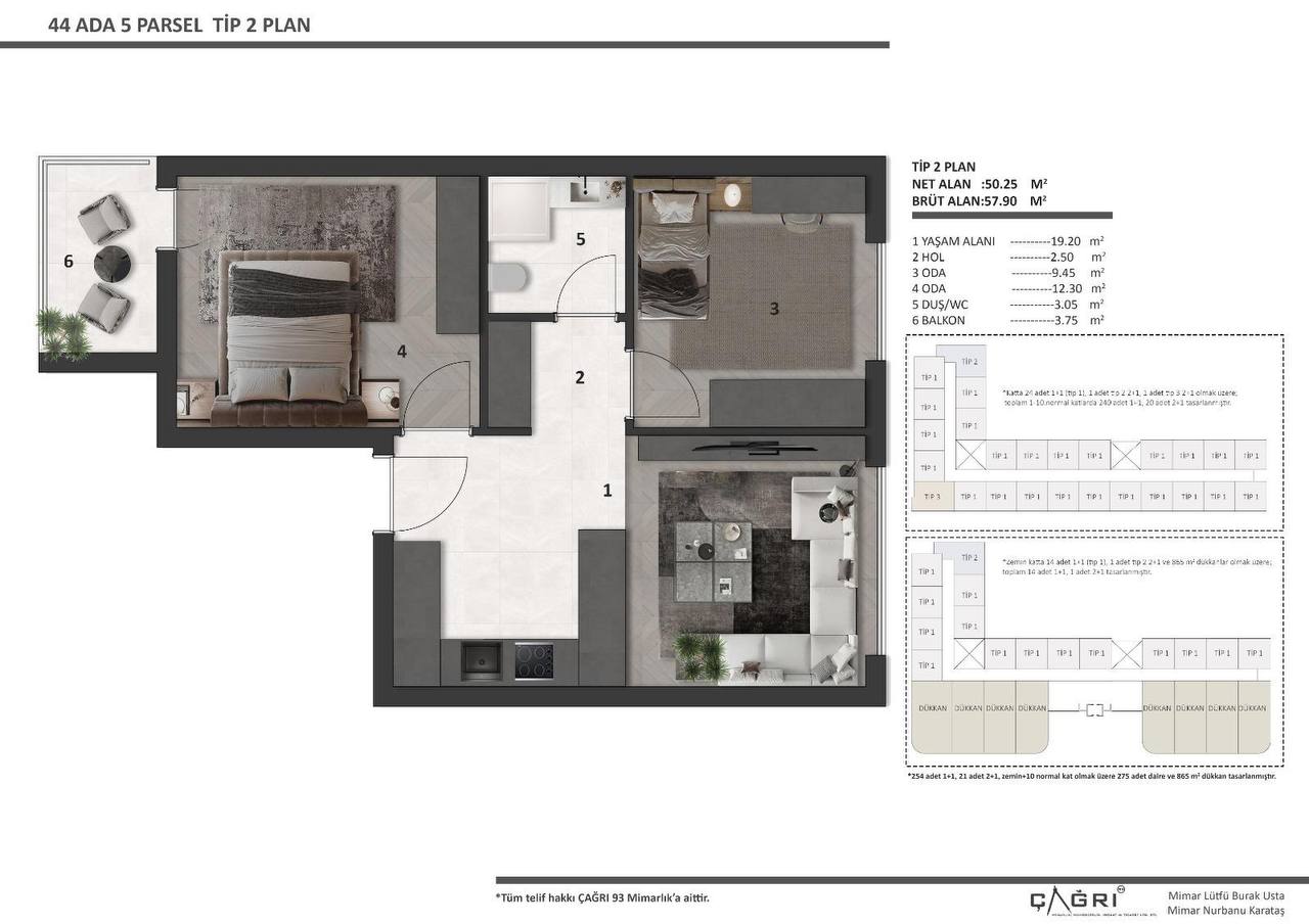 Premium 1-2 Bedrooms (1+1 | 2+1) Apartments in Türkkonut Boulevard, Çayyolu